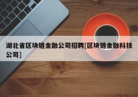 湖北省区块链金融公司招聘[区块链金融科技公司]